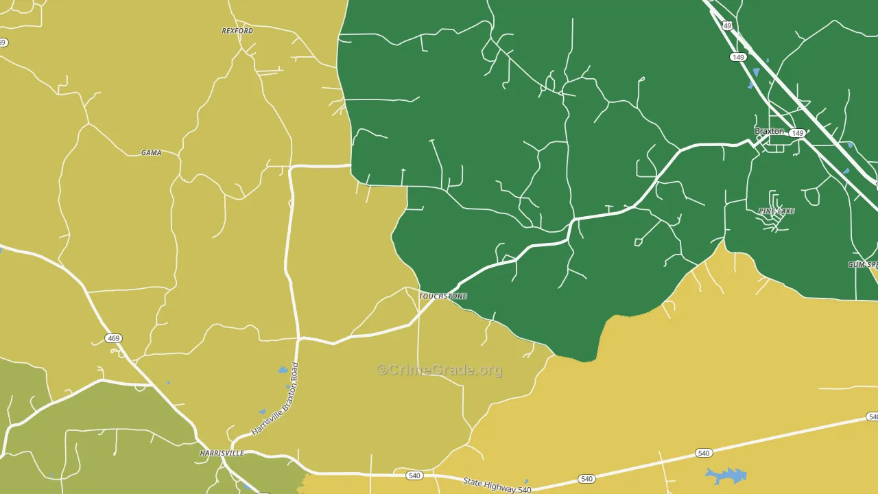 Touchstone, MS Map of Robbery Rates