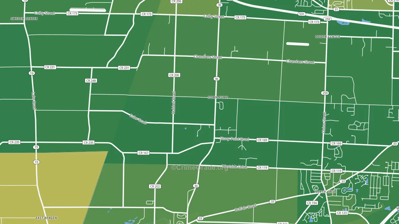 Town Pump, NY Map of Robbery Rates