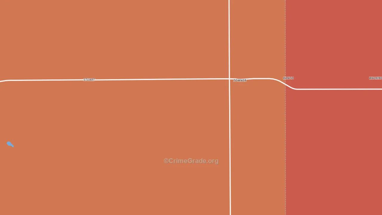Towner, CO Map of Robbery Rates