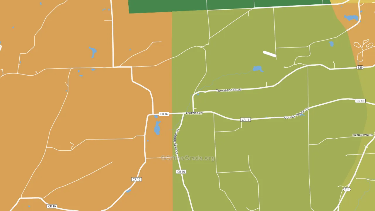 Townsend, NY Map of Robbery Rates