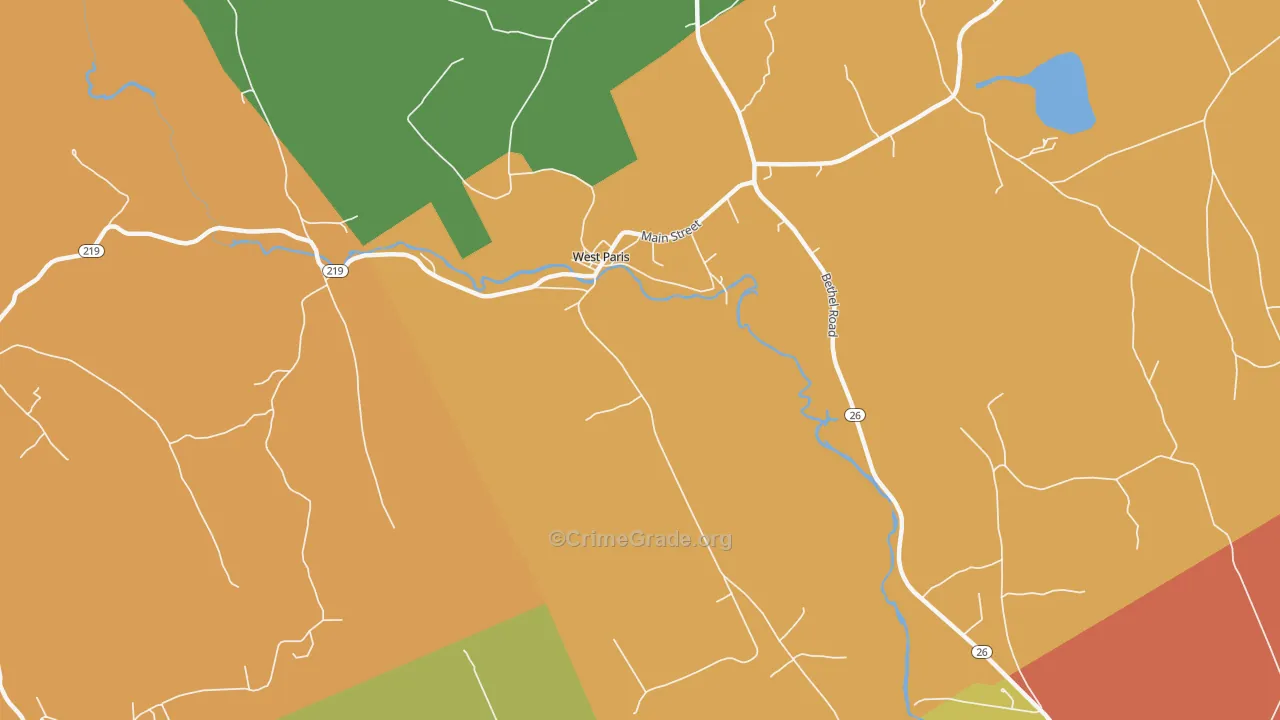Trap Corner, ME Map of Robbery Rates