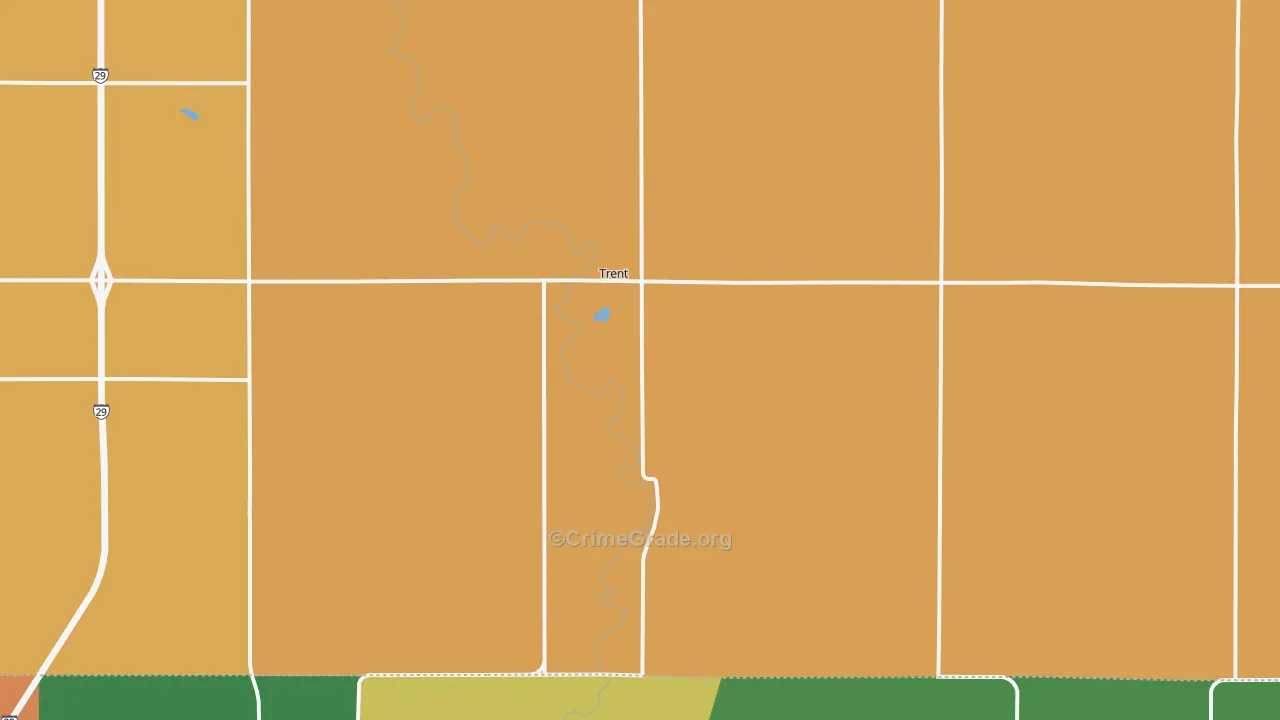 Trent, SD Map of Robbery Rates