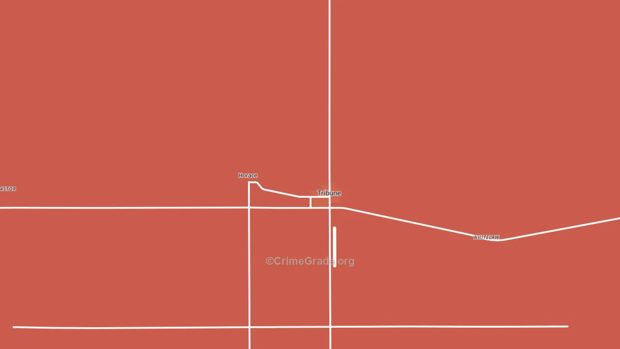 Tribune, KS Map of Robbery Rates
