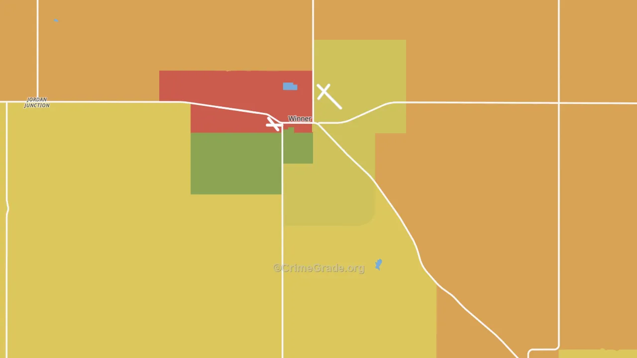 Tripp County, SD Map of Robbery Rates