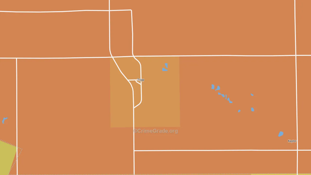Tripp, SD Map of Robbery Rates