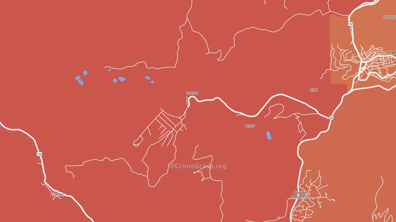 Trojan, SD Map of Robbery Rates