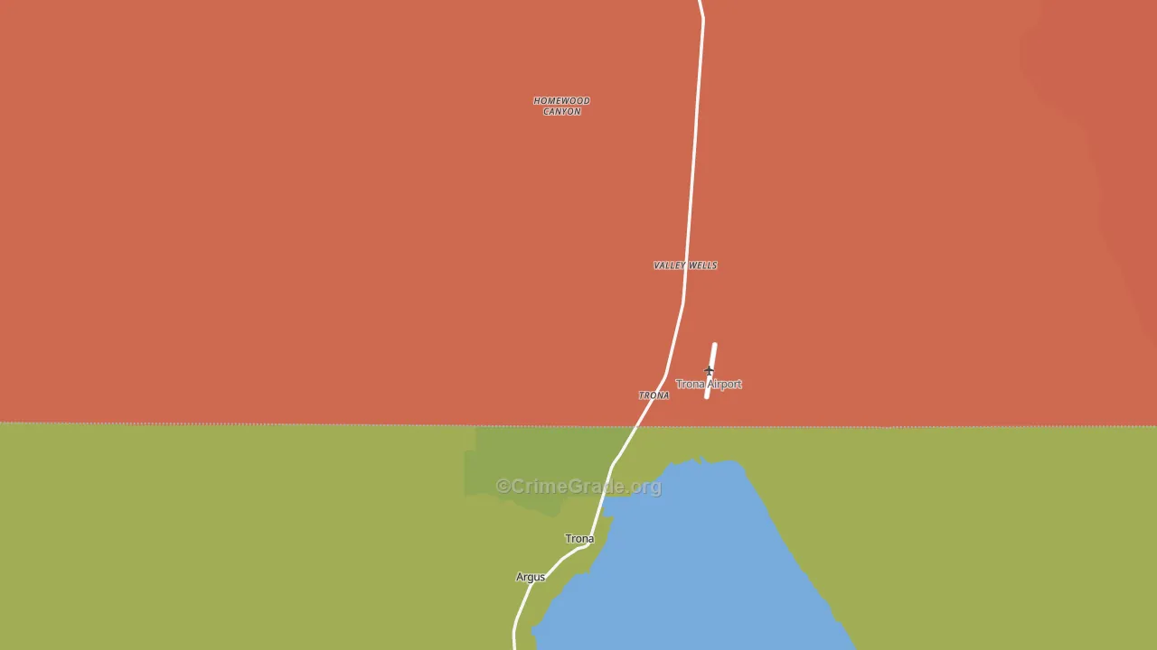 Trona, CA Map of Robbery Rates