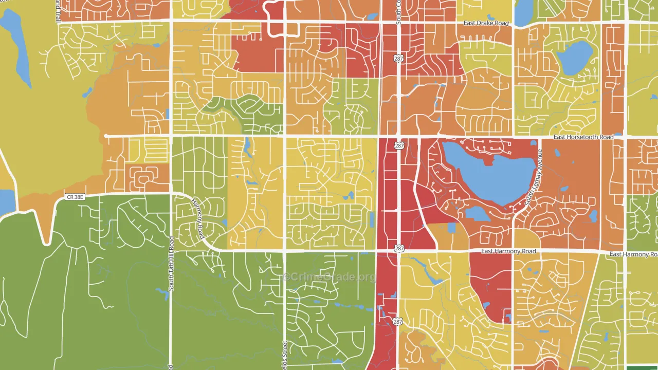 Troutman Park, Fort Collins, CO Map of Robbery Rates