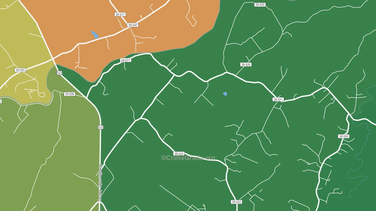 Trueblue, VA Map of Robbery Rates