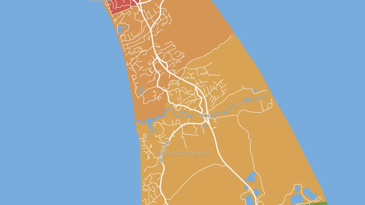 Truro, MA Map of Robbery Rates