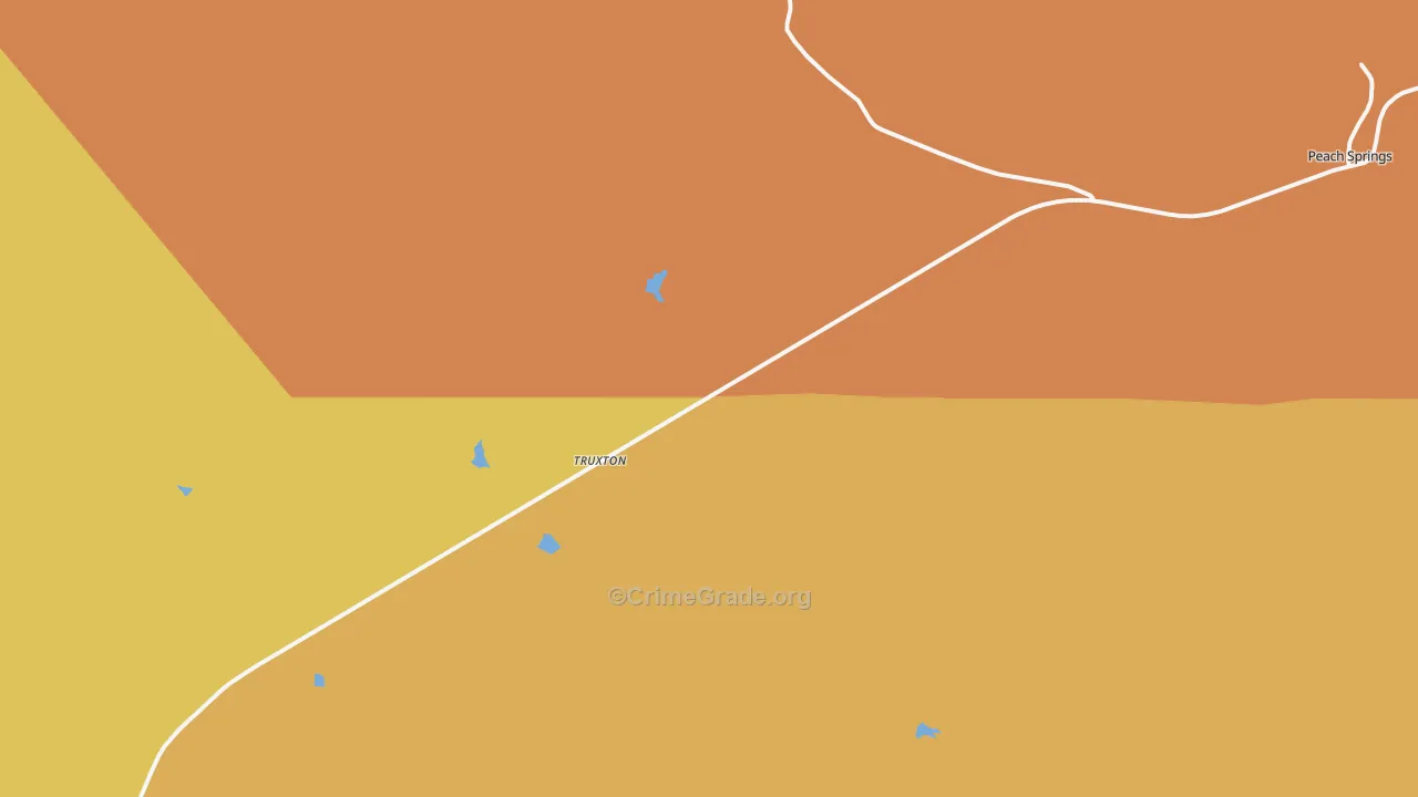 Truxton, AZ Map of Robbery Rates