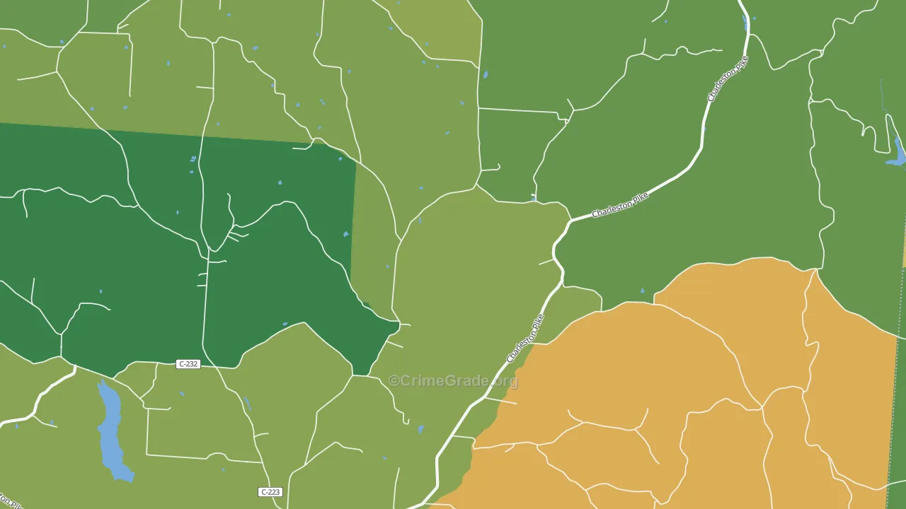 Tucson, OH Map of Robbery Rates