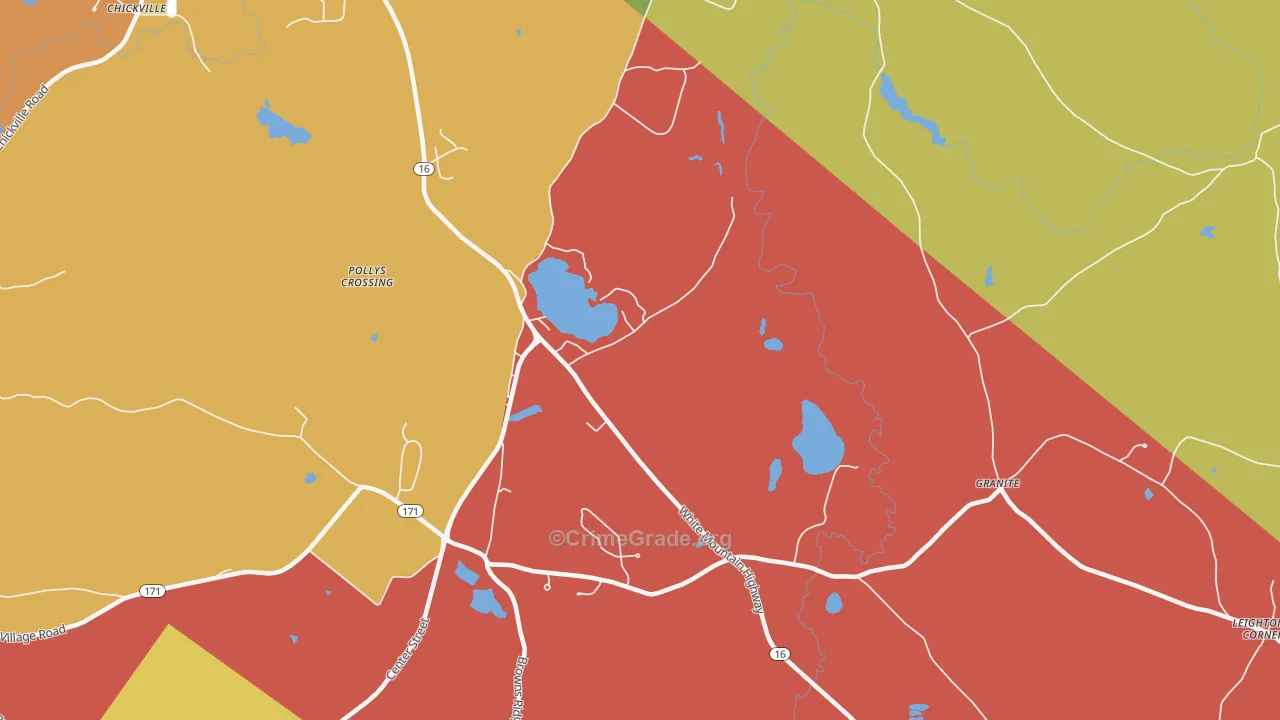 Tuftonboro, NH Map of Robbery Rates