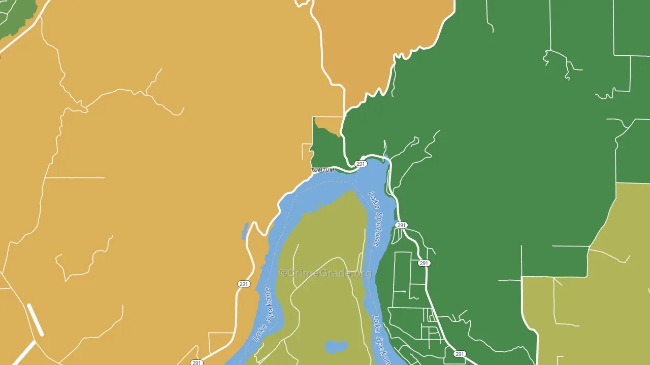 Tumtum, WA Map of Robbery Rates