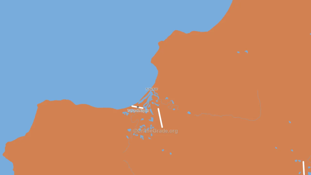 Tununak, AK Map of Robbery Rates
