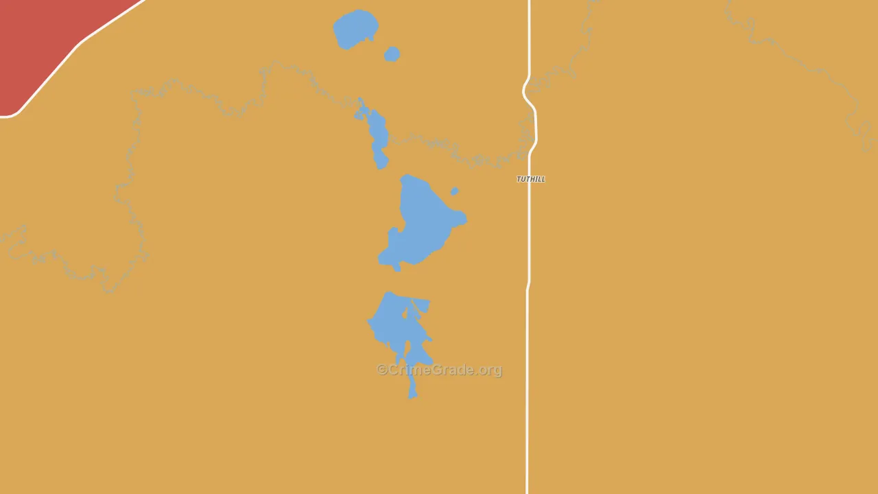 Tuthill, SD Map of Robbery Rates