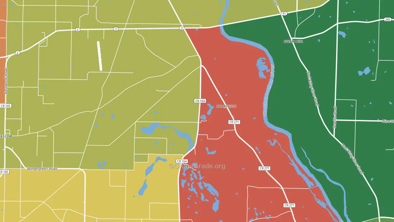 Two Egg, FL Map of Robbery Rates