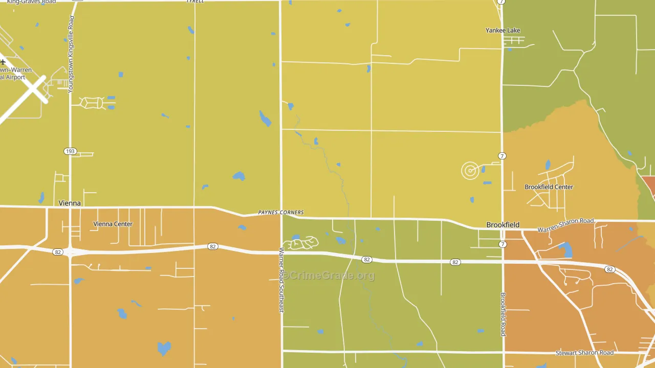 Tyrrell, OH Map of Robbery Rates