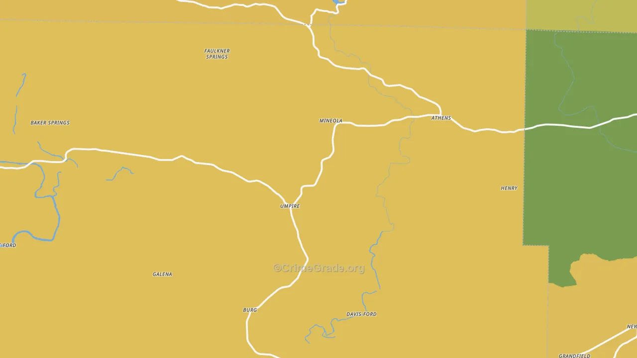 Umpire, AR Map of Robbery Rates
