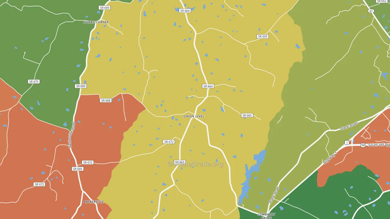 Union Level, VA Map of Robbery Rates