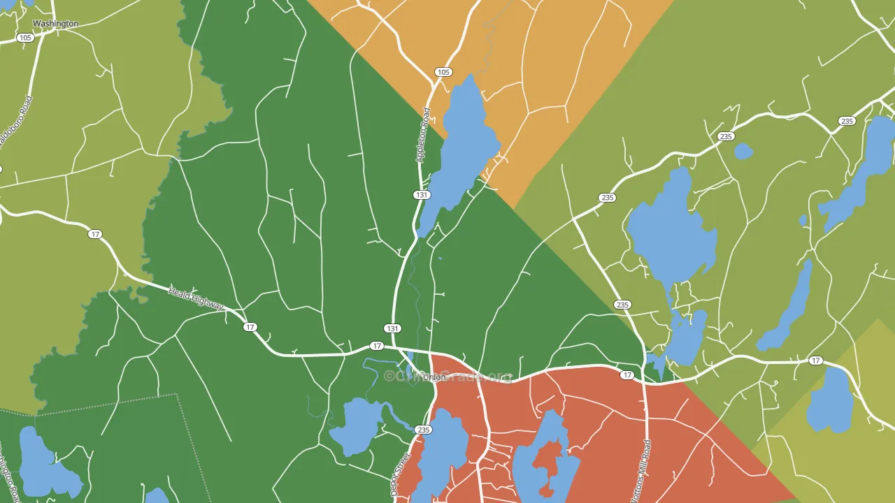 Union, ME Map of Robbery Rates