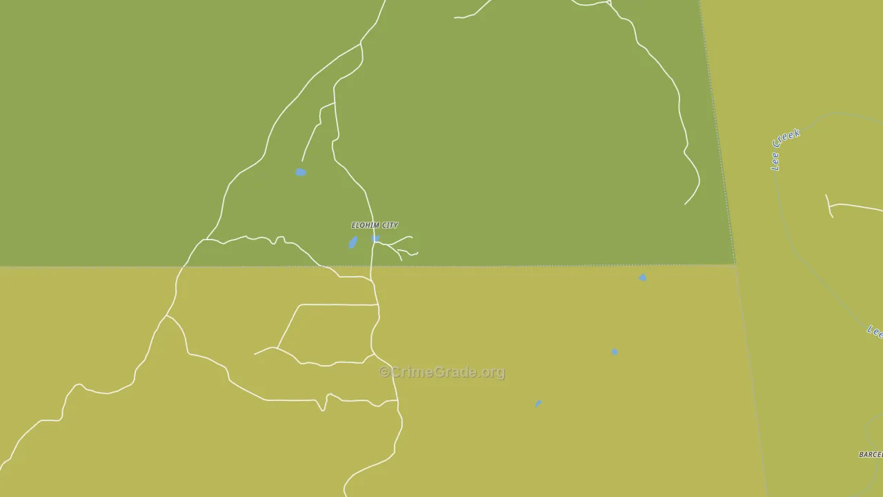 Uniontown, OK Map of Robbery Rates
