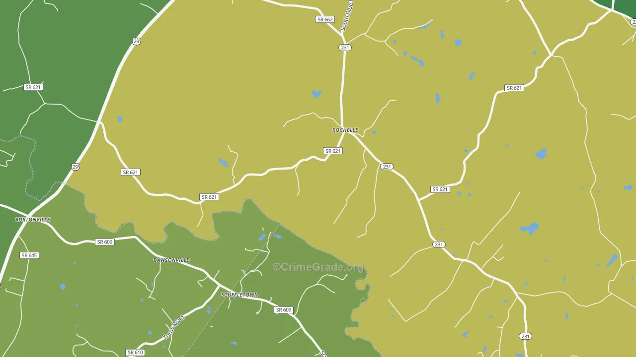Uno, VA Map of Robbery Rates