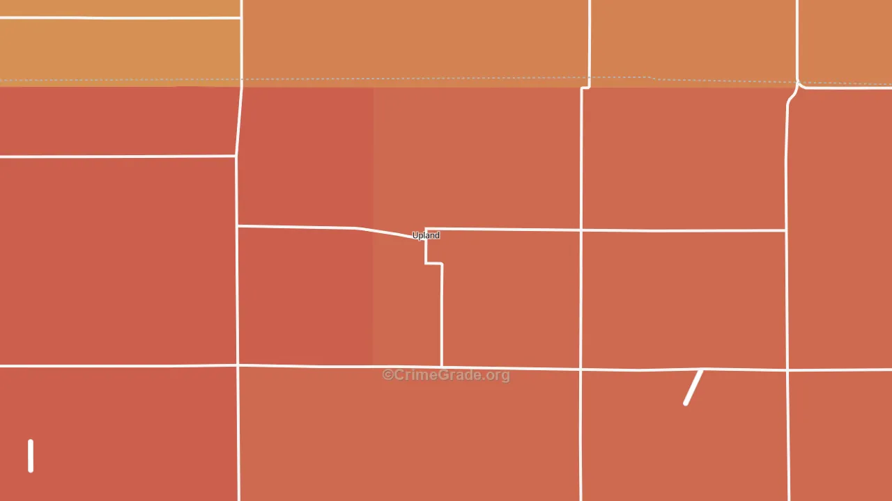 Upland, NE Map of Robbery Rates