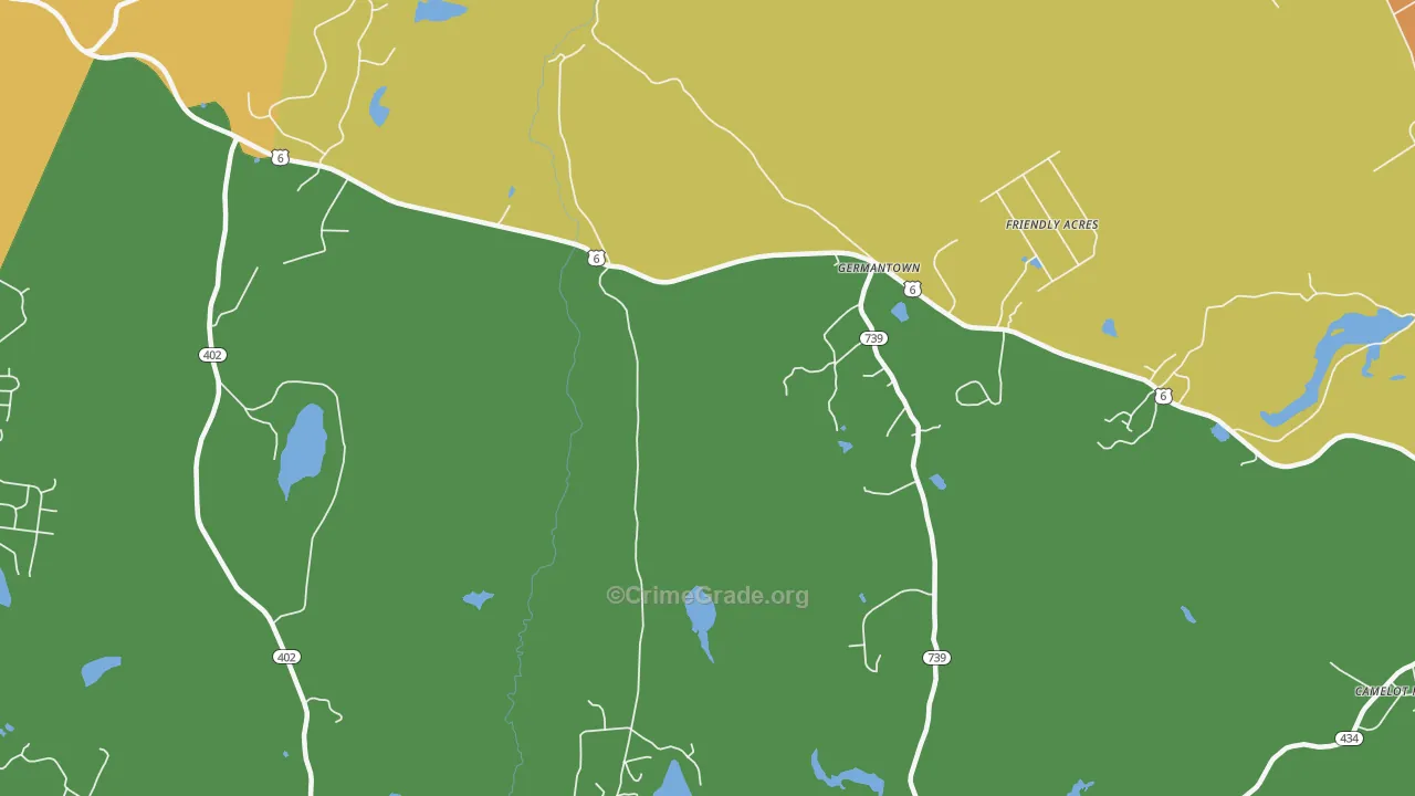 Uswick, PA Map of Robbery Rates