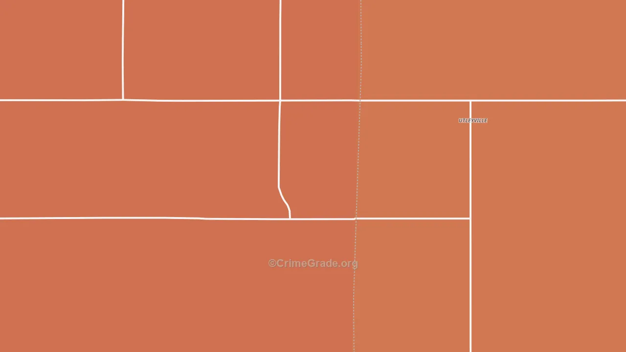 Utleyville, CO Map of Robbery Rates