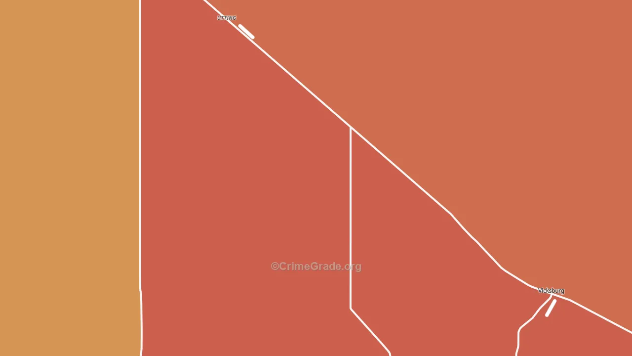 Utting, AZ Map of Robbery Rates