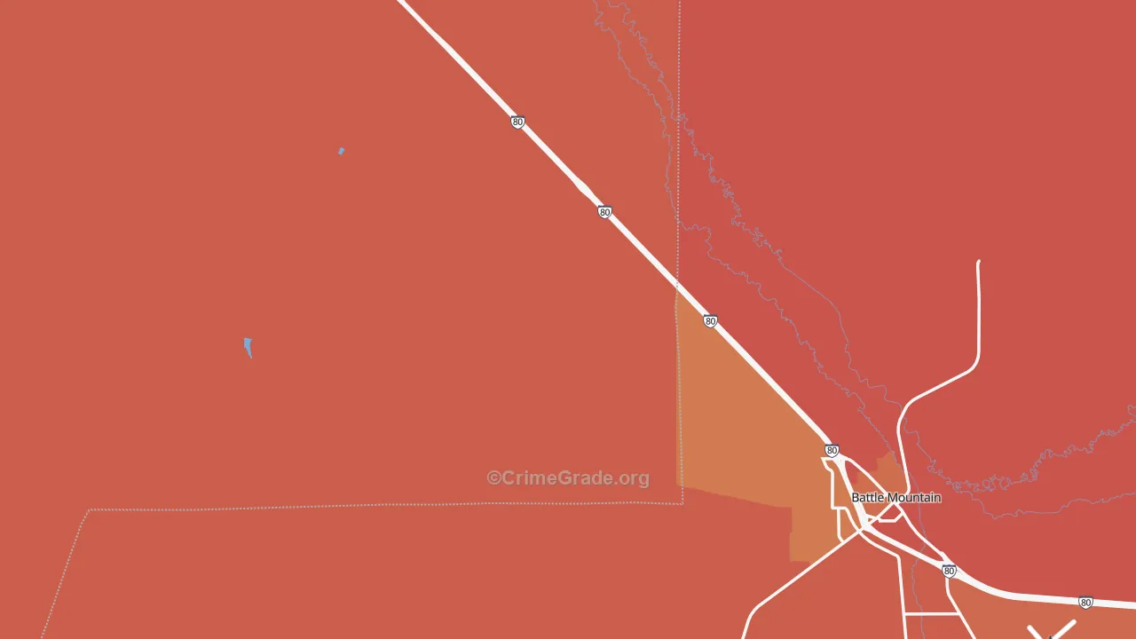 Valmy, NV Map of Robbery Rates
