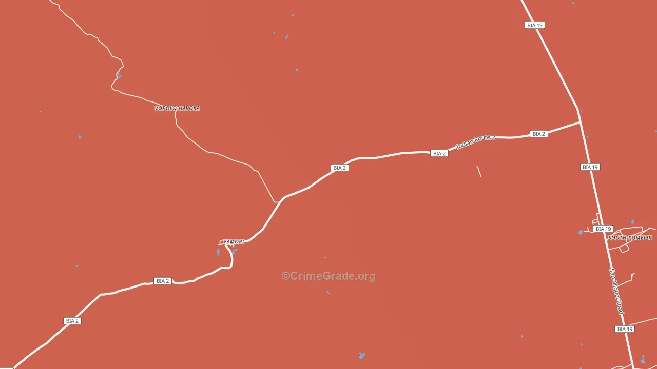 Vamori, AZ Map of Robbery Rates
