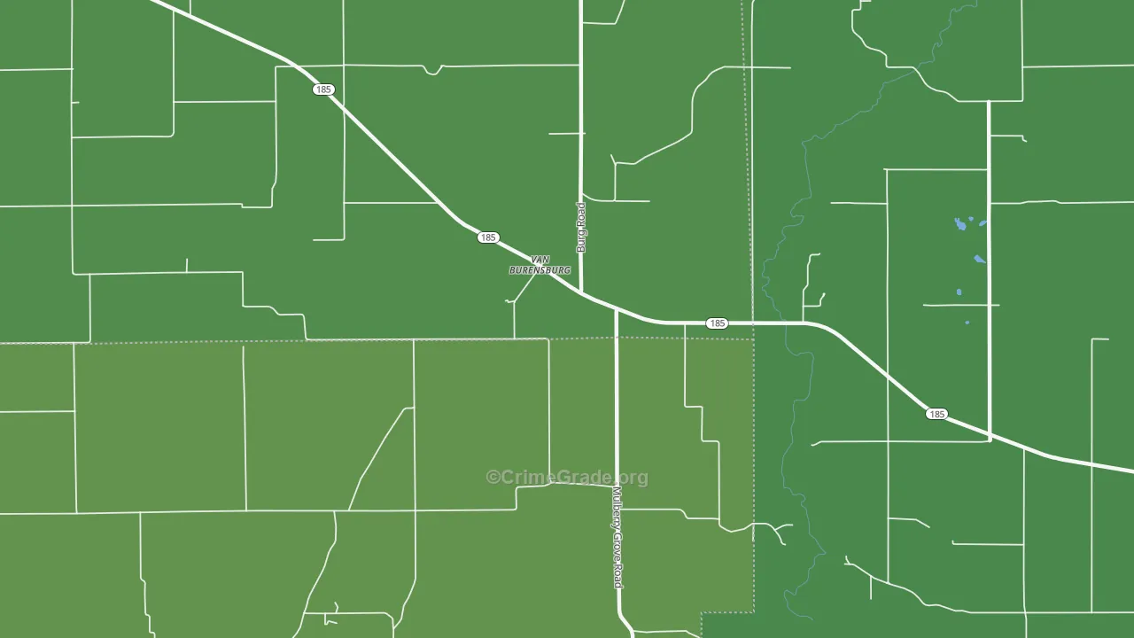 Van Burensburg, IL Map of Robbery Rates
