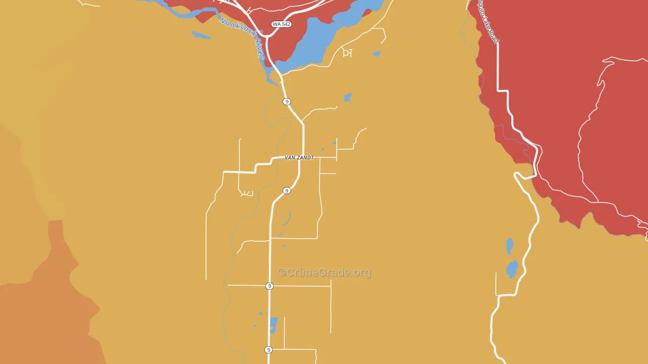 Van Zandt, WA Map of Robbery Rates