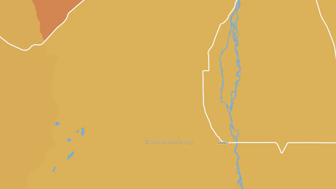 Varney, MT Map of Robbery Rates