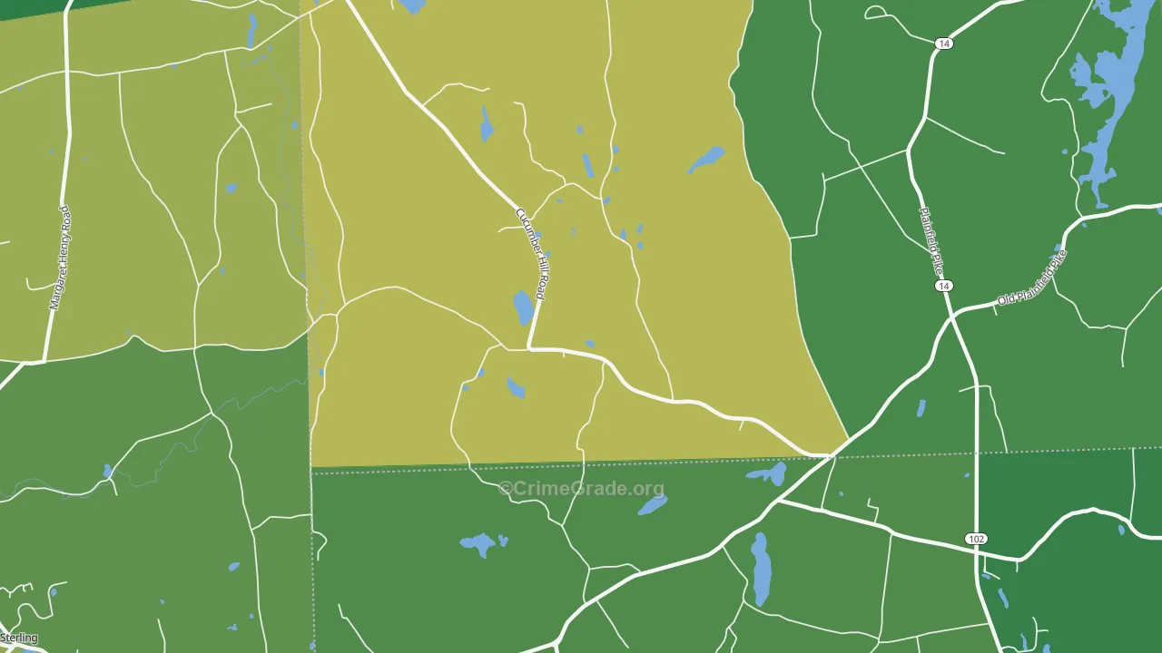 Vaughn Hollow, RI Map of Robbery Rates