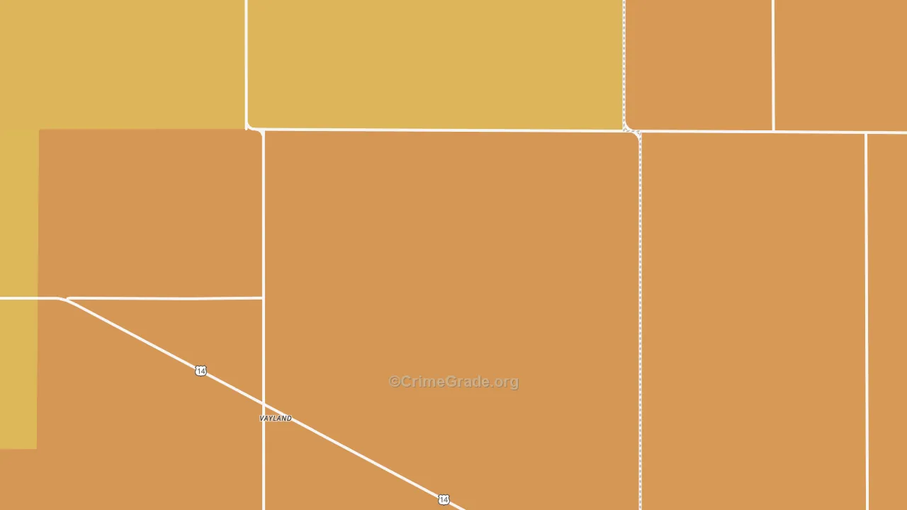 Vayland, SD Map of Robbery Rates