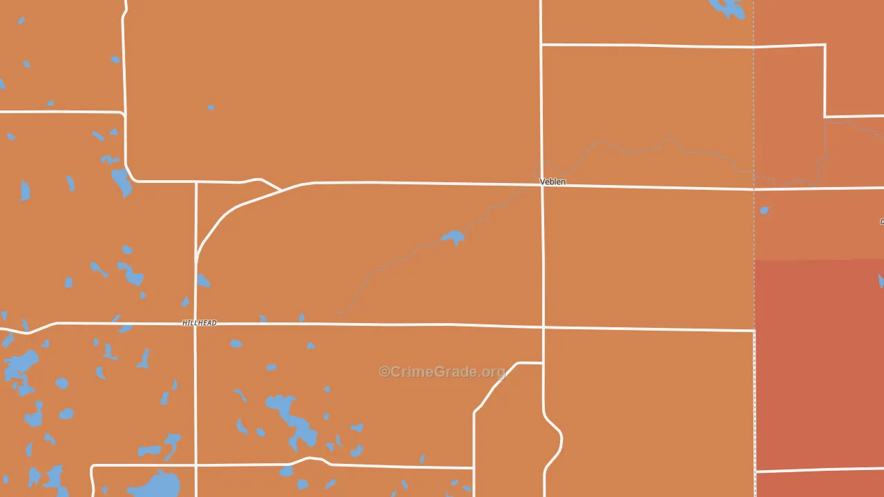 Veblen, SD Map of Robbery Rates