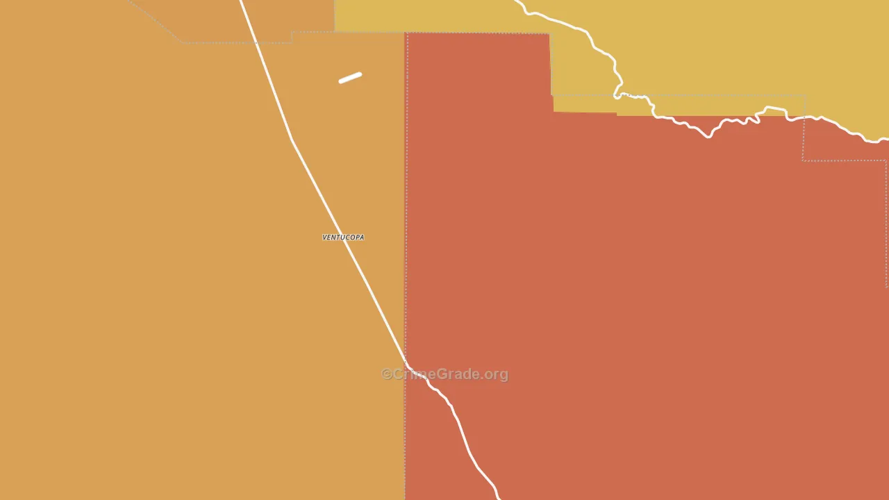 Ventucopa, CA Map of Robbery Rates