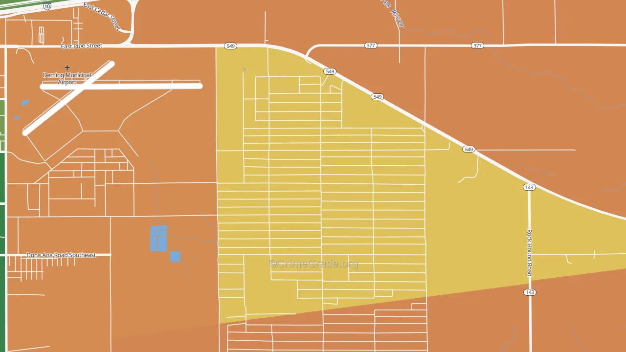 Ventura, NM Map of Robbery Rates