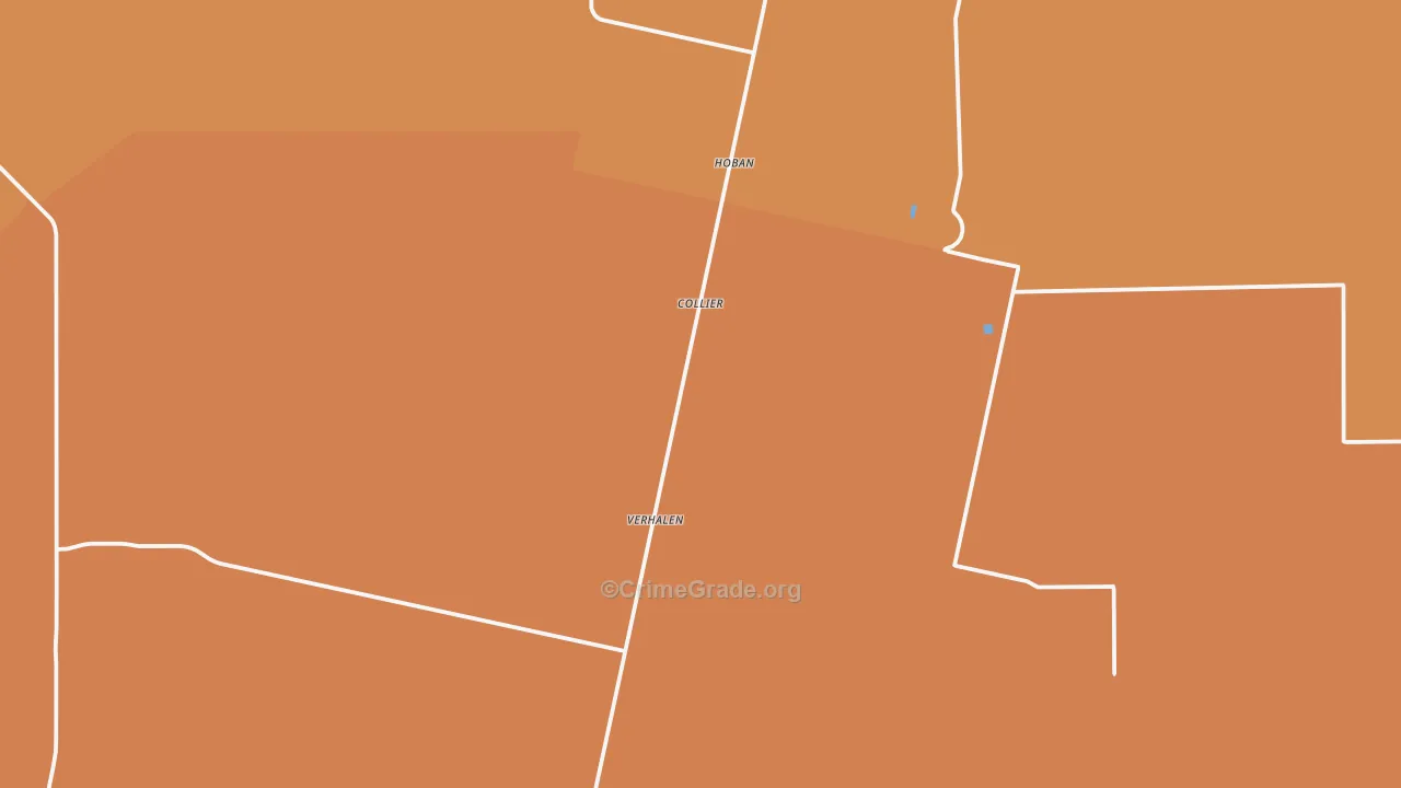 Verhalen, TX Map of Robbery Rates