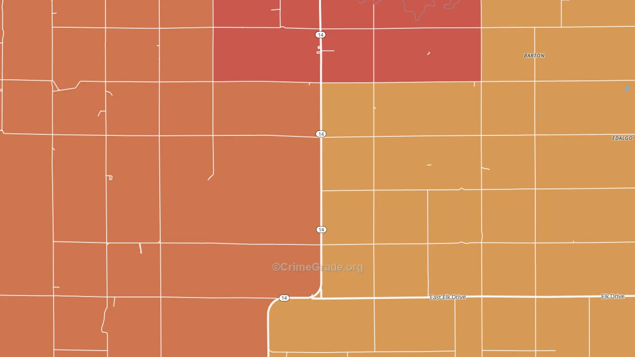 Vesper, KS Map of Robbery Rates