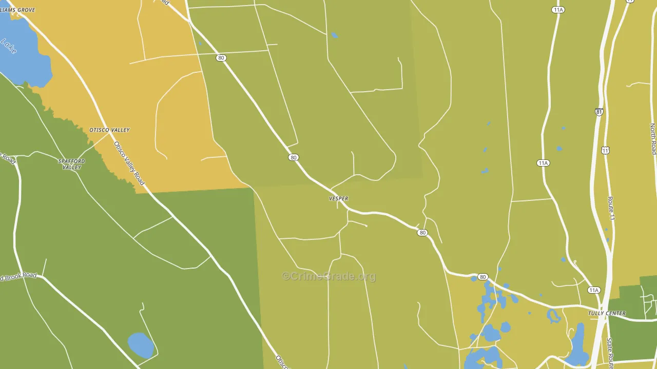 Vesper, NY Map of Robbery Rates