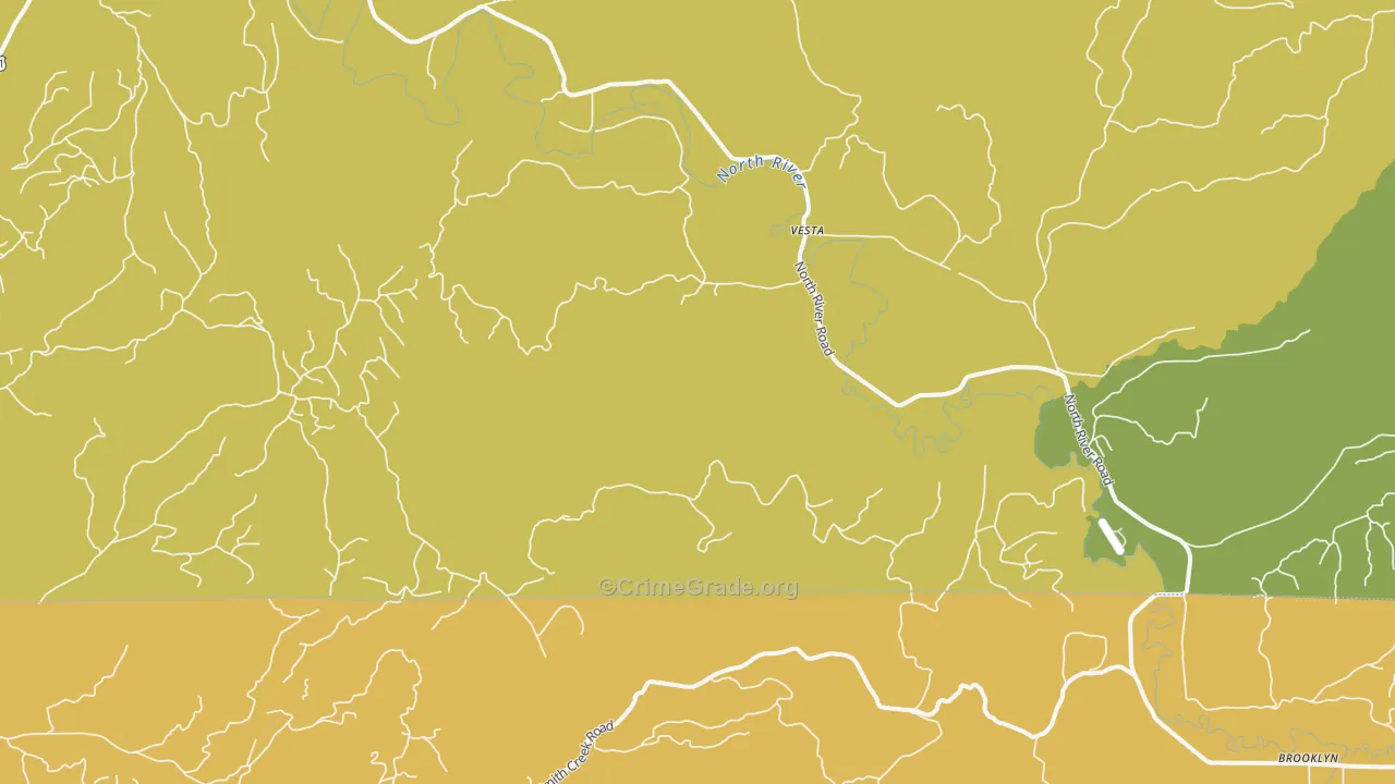 Vesta, WA Map of Robbery Rates