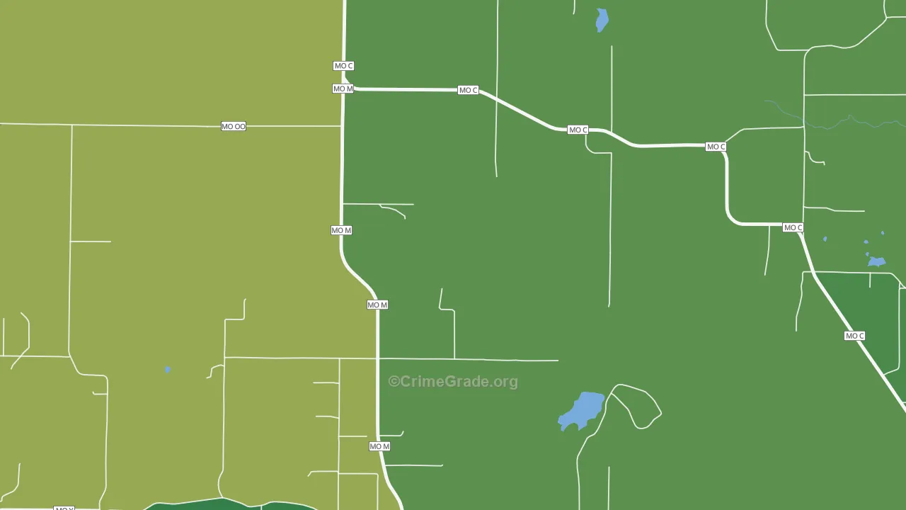 Vibbard, MO Map of Robbery Rates