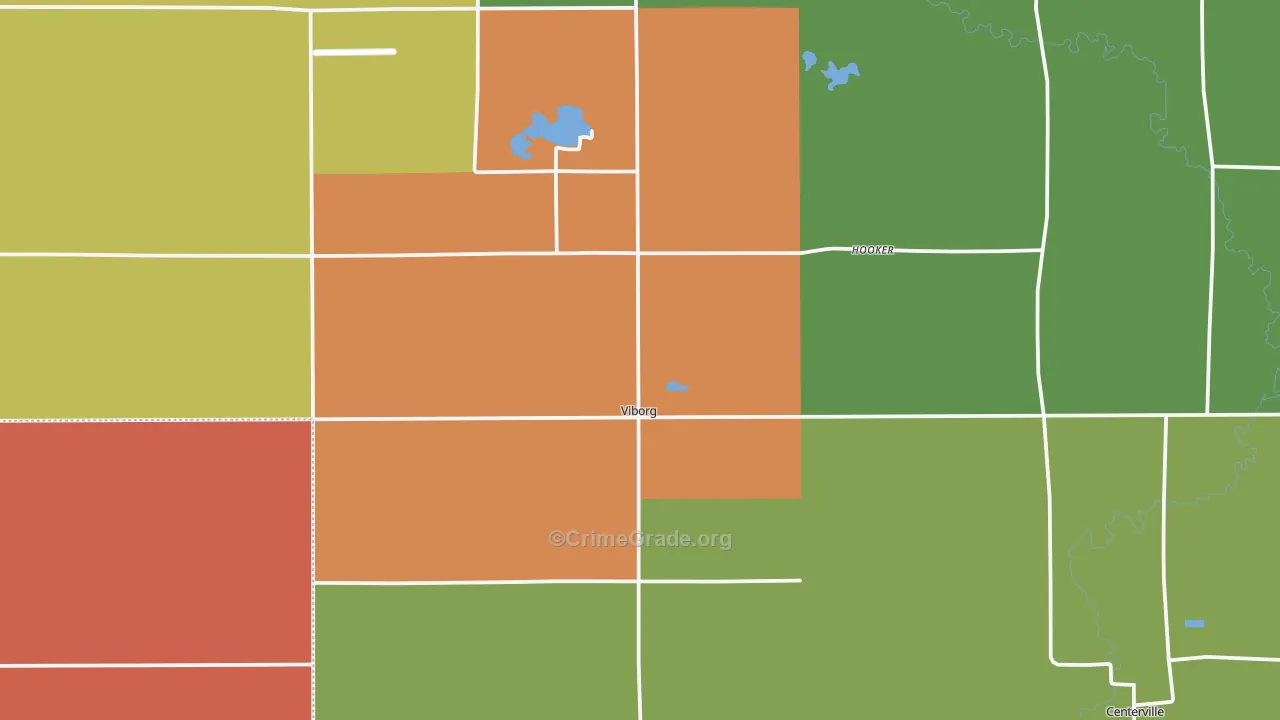 Viborg, SD Map of Robbery Rates