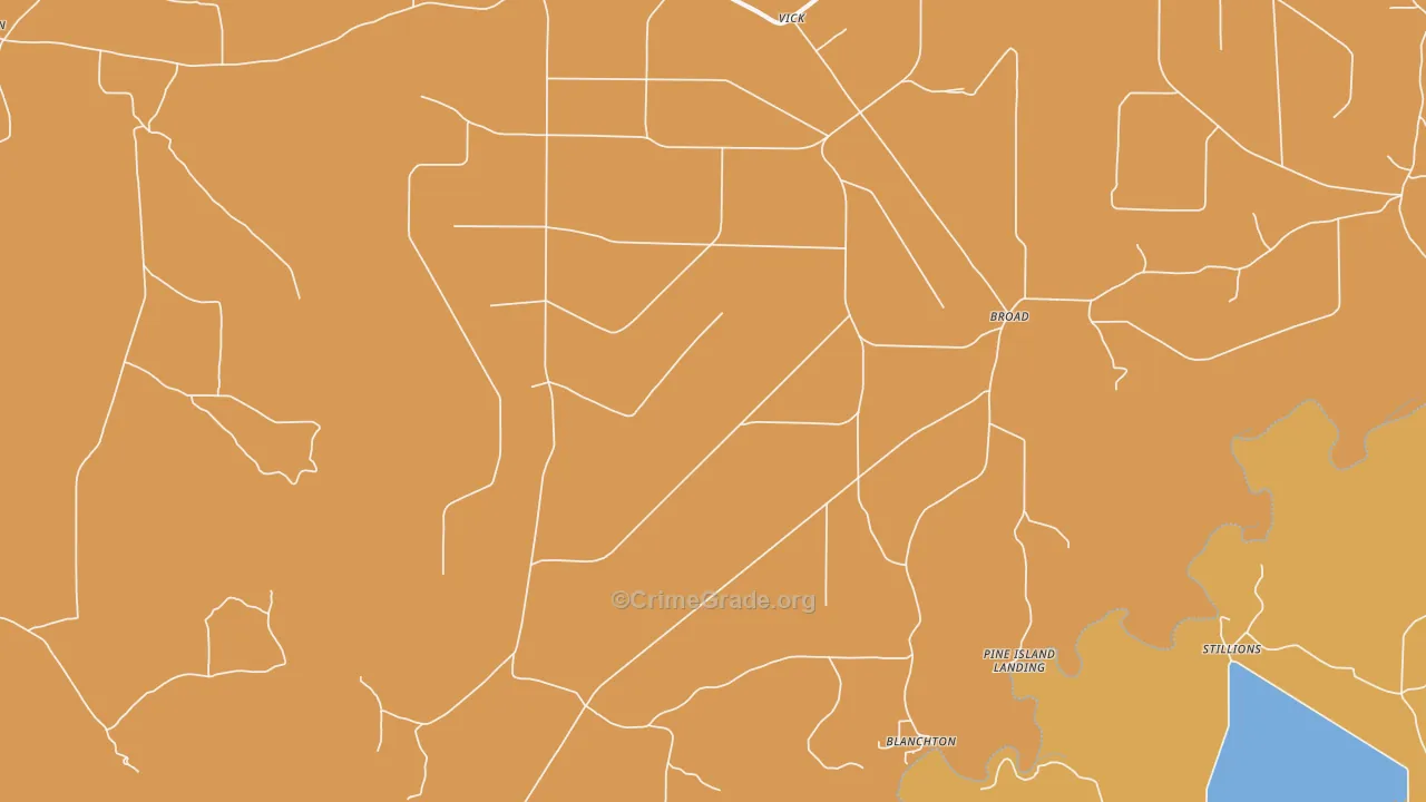 Vick, AR Map of Robbery Rates