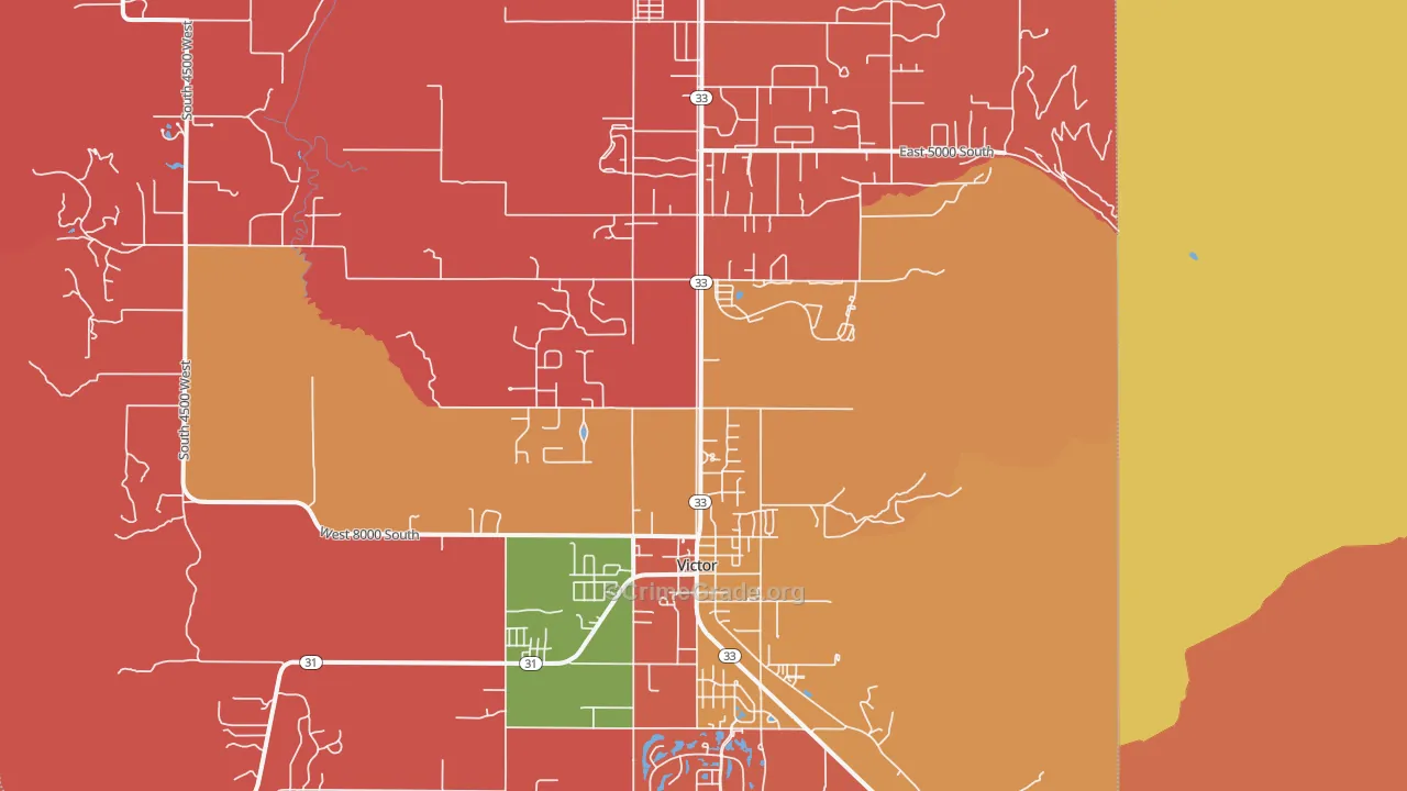 Victor, ID Map of Robbery Rates
