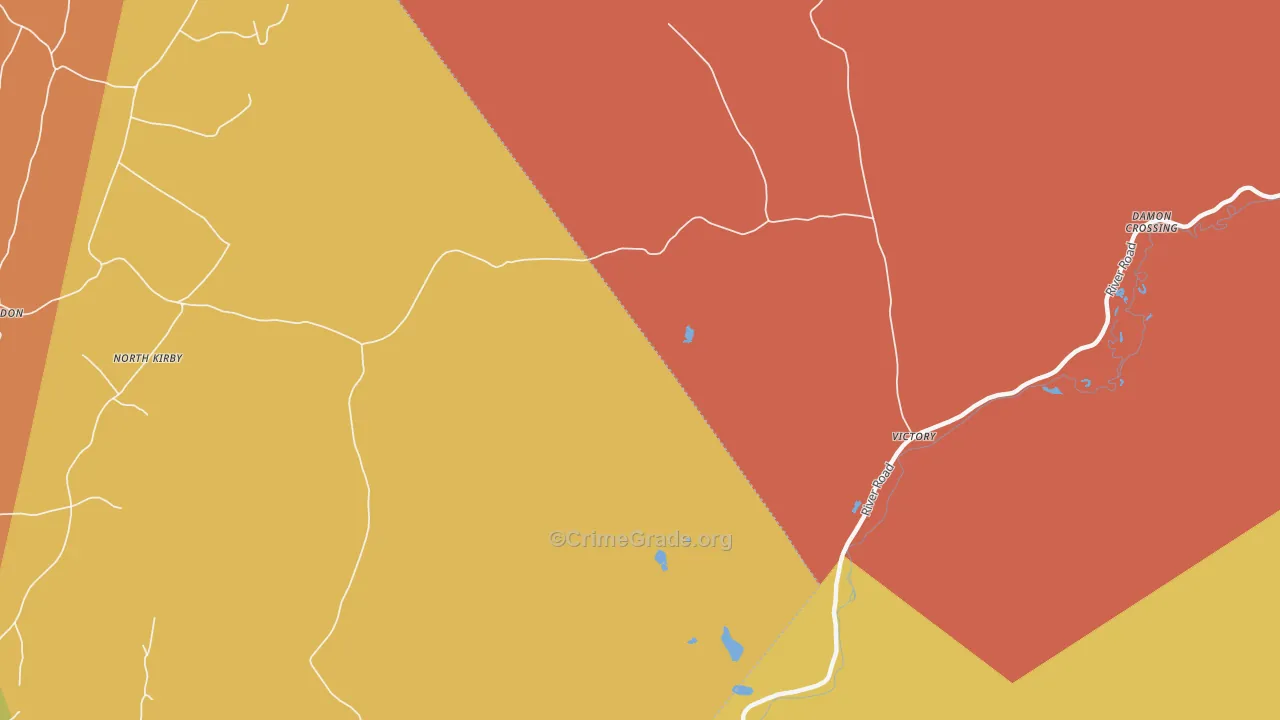 Victory, VT Map of Robbery Rates